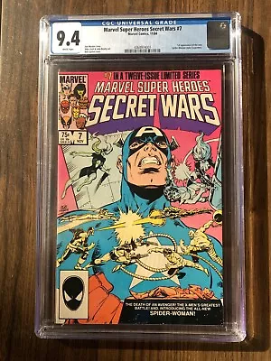 Buy Marvel Super Heroes Secret Wars #7, CGC 9.4, 1st App Of New Spider-Woman, 1984 • 55.21£