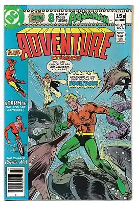 Buy Adventure Comics #476 (Vol 1) : F/VF : Aquaman : Starman : Plastic Man • 1.95£