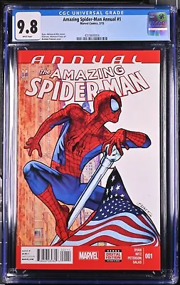 Buy Amazing Spider-Man Annual #1 CGC 9.8 Peterson USA Flag Cover Art 2015 Marvel • 98.78£