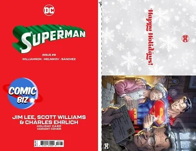 Buy Superman #8 (2023) 1st Printing *jim Lee Dc Holiday Card Variant Cover D * Dc • 6.80£