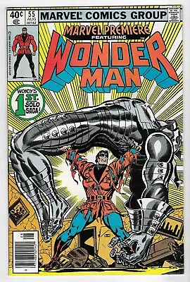 Buy MARVEL PREMIERE Featuring Wonder Man #55 BRONZE AGE COMIC BOOK 1st Solo 1980 • 10.27£