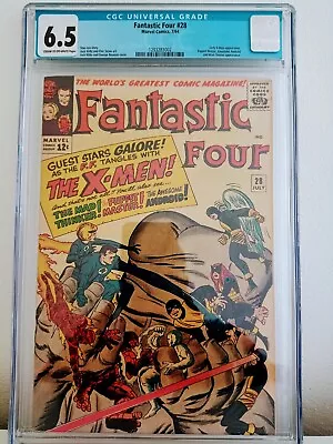 Buy Fantastic Four # 28  Cgc 6.5 Vs X-men Classic Cover & Story Cents  1964 • 399.95£