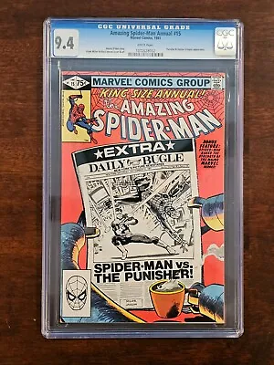 Buy Amazing Spider-Man Annual #15 1981 CGC 9.4 Frank Miller, Punisher App. • 78.75£