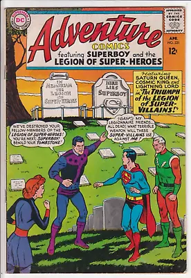 Buy Adventure Comics #331, DC Comics 1965 FN- 5.5 Legion Of Super-Villians! • 19.30£