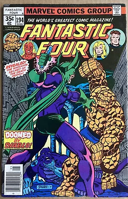 Buy Fantastic Four #194 May 1978 Diablo Darkoth Agatha Harkness Appearances ! Cents • 9.99£