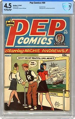 Buy Pep Comics #60 CBCS 4.5 1947 22-1716DF1-009 • 311.40£