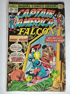 Buy Marvel Comics Captain America #186 Origin Falcon; Steve Englehart, John Warner • 6.40£