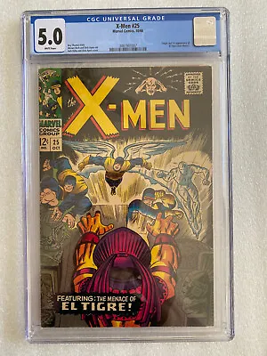 Buy X-Men #25 CGC 5.0 White Pages! 1966 - Origin And 1st Appearance Of El Tigre • 157.98£