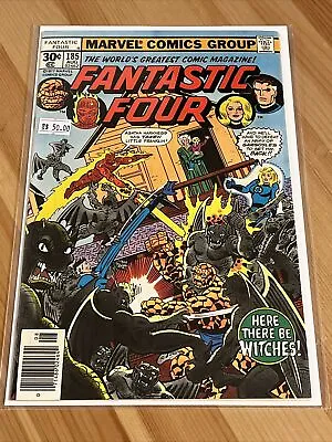 Buy Fantastic Four #185 /  Here There Be Witches  /1977 1st Nicholas Scratch Nm+ • 31.55£