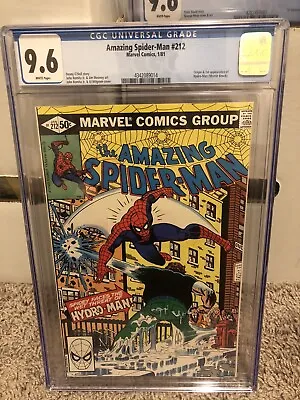 Buy Amazing Spider-Man #212 - CGC 9.6 - White Pages - Hydro-Man 1st App -Marvel 1980 • 102.68£
