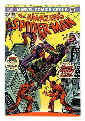 Buy Amazing Spider-Man #136 FN+ 6.5 1974 1st App. Harry Osborn As Green Goblin • 55.21£