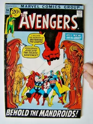 Buy Avengers #94 Neal Adams Cover & Interior Art 1971 VG- • 10.19£