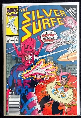Buy The Silver Surfer #67 RARE [Newsstand Edition] Dr Strange App. Marvel Comic  • 12.55£