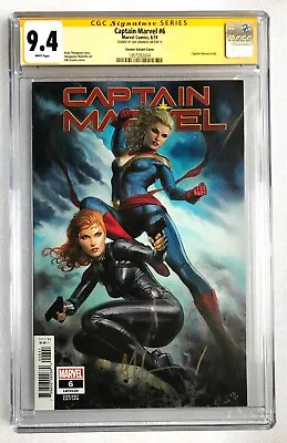 Buy Captain Marvel #6 Cgc Ss 9.4 1:50 Signed Adi Granov Black Widow Variant 2019 • 149.99£