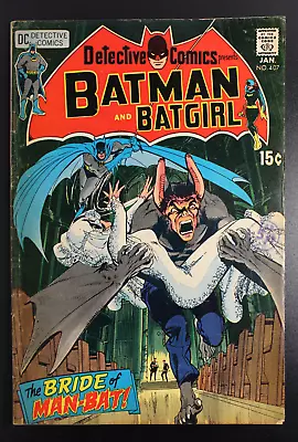Buy DETECTIVE COMICS #407 DC  1971 - Batman & Batgirl - 1st She-Bat 3rd Man-Bat VG+ • 47£