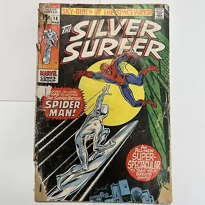 Buy Silver Surfer #14 VG 1970 🔑 Spider-Man John Buscema San Lee -Reader Low Garage • 23.71£