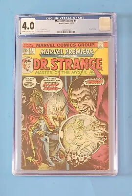 Buy Marvel Premiere #11 CGC 4.0 Featuring Dr. Strange 1973 Marvel Comics • 24.13£