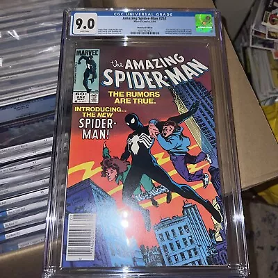 Buy Marvel Comics Amazing Spider-Man 252  CGC 9.0 White Pages Symbiote Costume Key • 199.84£
