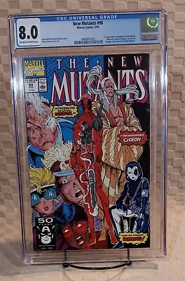 Buy THE NEW MUTANTS #98 FIRST DEADPOOL APP CGC 8.0 (Marvel Comics February 1991) • 320.98£