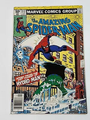 Buy Amazing Spider-Man 212 NEWSSTAND 1st App & Origin Hydro-Man Bronze Age 1981 • 27.98£
