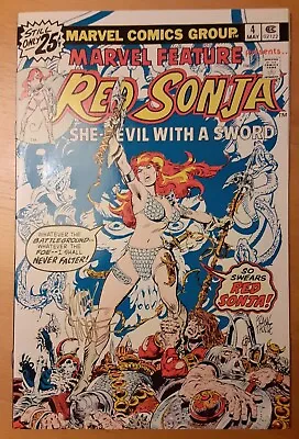Buy MARVEL FEATURE #4 NM- Signed Frank Thorne  Eyes Of The Gorgon  1976 Red Sonja • 79.05£