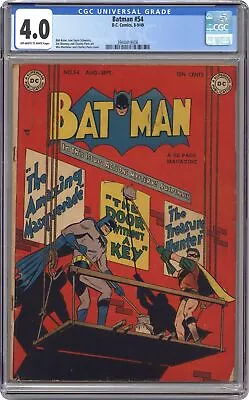 Buy Batman #54 CGC 4.0 1949 Batman (1940) 3944419006 • 401.57£