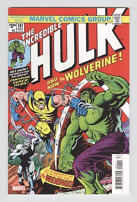 Buy Incredible Hulk #181 May 2019 NM- First Wolverine/ Facsimile Edition • 16.08£