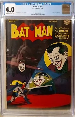 Buy Batman #37 (1946) CGC 4.0 -- OW/W Pages; Jerry Robinson Joker Cover • 1,261.02£