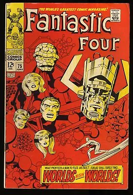 Buy Fantastic Four #75 FN+ 6.5 Silver Surfer Galactus! Jack Kirby Cover! Marvel 1968 • 50.62£
