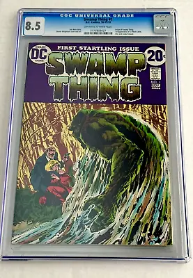 Buy 🦠 SWAMP THING #1 CGC 8.5 DC 1972 Origin Of Swamp Thing Bernie Wrightson Art 🦠 • 312.02£