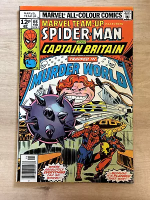 Buy Marvel Team-up Spider-man And Captain Britain  #66 Feb 1978. Vf 8.0 • 20£