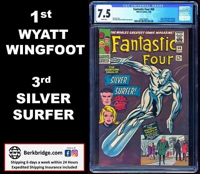 Buy Fantastic Four 50 Cgc 7.5 Rare White Pages 5/66 💎 Part 3 Of Ff 48 49 Trilogy • 786.65£