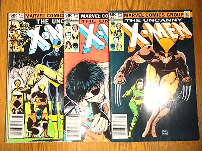 Buy Uncanny X-men #167,170,173 Lot Of 3 Newsstand Wolverine Key 1st Print Marvel Set • 30.52£