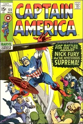 Buy Captain America #123 VG- 3.5 1970 Stock Image Low Grade • 8.79£