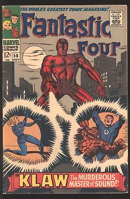 Buy Fantastic Four #56 Marvel 1966 FN- 1st Ulysses Klaw, Silver Surfer FREE SHIP • 27.66£