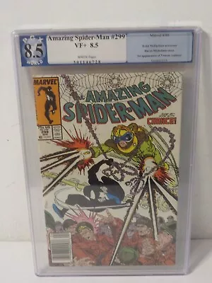 Buy The Amazing Spider Man #299 Pgx 8.5 Not Cgc Marvel Comics 1st Venom Newsstand • 71.15£