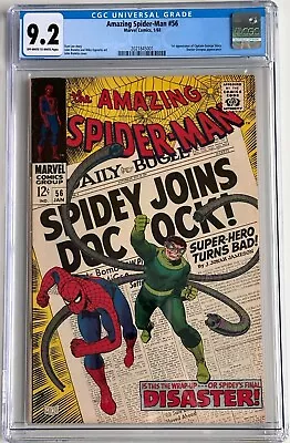 Buy Amazing Spider-Man #56 CGC 9.2 OW-W - First Appearance Of Captain Stacy • 342.99£