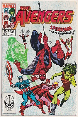 Buy Avengers 236 FN+ 6.5 Marvel 1983 Spider-Man Subscription Crease • 8.02£