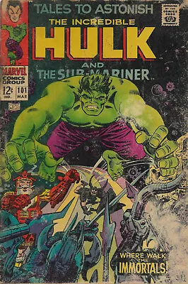 Buy TALES TO ASTONISH #101 1968 FINAL ISSUE Hulk Sub-Mariner • 32.16£