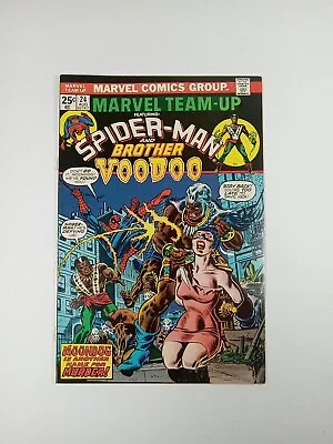 Buy Marvel Team-Up # 24 Marvel Comic 1974 Spider-Man & Brother Voodoo VF+ • 33.79£