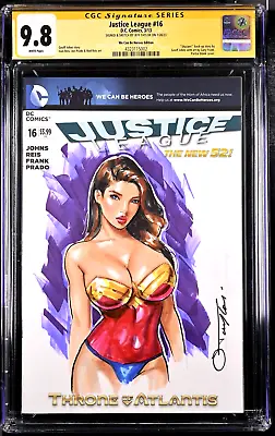 Buy Justice League #16 Cgc Ss 9.8 Wonder Woman Original Art Sketch Batman Superman • 316.71£