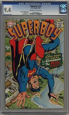 Buy Superboy #143 Cgc 9.4 Off-white To White Pages Dc Comics 1967 • 146.70£