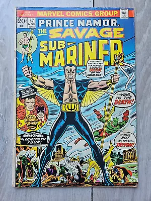 Buy Sub-mariner #67 Marvel Comics 1973 Low Grade Fantastic Four Triton • 4.76£