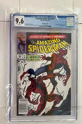 Buy Marvel Amazing Spider-Man #361 ~ CGC 9.6 ~ 1st Full App Of Carnage ~ Newsstand • 143.91£