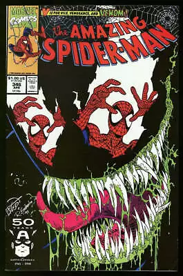 Buy Amazing Spider-Man #346 Marvel 1991 (VF+) Classic Larsen Venom Cover! L@@K! • 16.55£