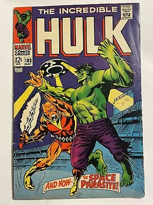 Buy Incredible Hulk #103 (1st Space Parasite) Marvel 1968 • 23.83£
