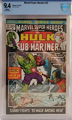 Buy Marvel Super Heroes #32 CBCS 9.4 Featuring Hulk And Sub-Mariner • 195.88£