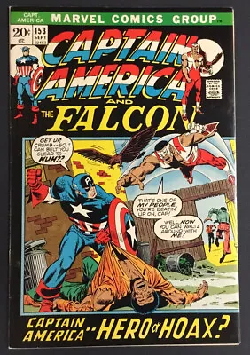 Buy Captain America #153 1st Burnside As Captain America! VF+ 8.5! • 54.68£