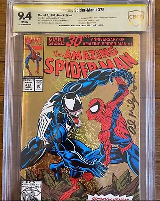 Buy AMAZING SPIDER-MAN #375 ANNE WEYING 1ST-  CBCS 9.4 Signed By Bagley & Milgrom • 140£
