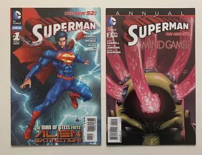 Buy Superman Annuals #1 & #2. New 52 (DC 2012) 2 X VF+ Condition Issues. • 9.38£